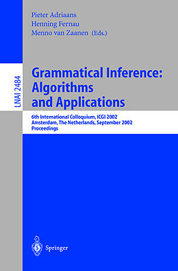 Kartonierter Einband Grammatical Inference: Algorithms and Applications von 