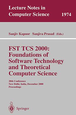E-Book (pdf) FST TCS 2000: Foundations of Software Technology and Theoretical Science von 