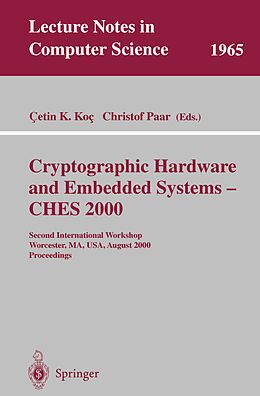 E-Book (pdf) Cryptographic Hardware and Embedded Systems - CHES 2000 von 