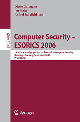 Kartonierter Einband Computer Security   ESORICS 2006 von 