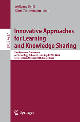 Kartonierter Einband Innovative Approaches for Learning and Knowledge Sharing von 