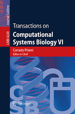 Kartonierter Einband Transactions on Computational Systems Biology VI von 