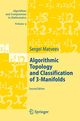 Livre Relié Algorithmic Topology and Classification of 3-Manifolds de Sergei Matveev