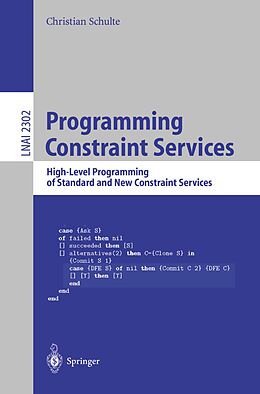 E-Book (pdf) Programming Constraint Services von Christian Schulte