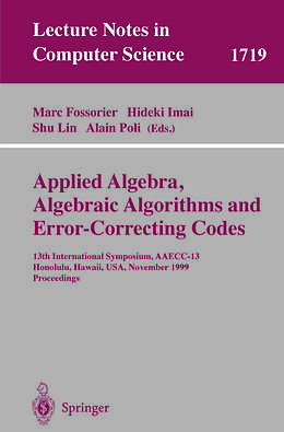 E-Book (pdf) Applied Algebra, Algebraic Algorithms and Error-Correcting Codes von 