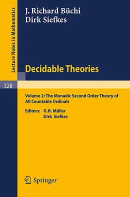 E-Book (pdf) Decidable Theories von J. R. Büchi, D. Siefkes