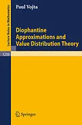 E-Book (pdf) Diophantine Approximations and Value Distribution Theory von Paul Alan Vojta