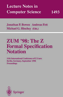 E-Book (pdf) ZUM '98: The Z Formal Specification Notation von 