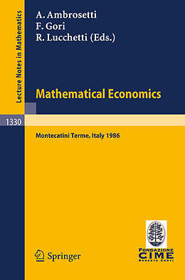 Couverture cartonnée Mathematical Economics de 