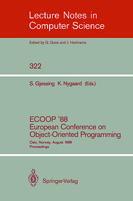 Kartonierter Einband ECOOP '88 European Conference on Object-Oriented Programming von 