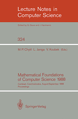 Kartonierter Einband Mathematical Foundations of Computer Science 1988 von 