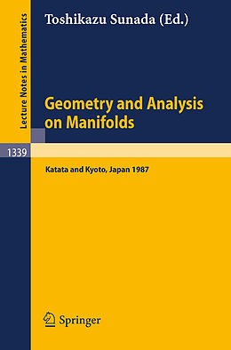 Couverture cartonnée Geometry and Analysis on Manifolds de 
