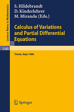 Couverture cartonnée Calculus of Variations and Partial Differential Equations de 