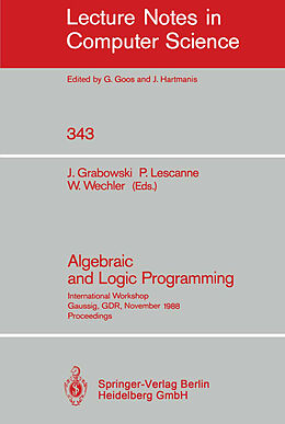 Kartonierter Einband Algebraic and Logic Programming von 