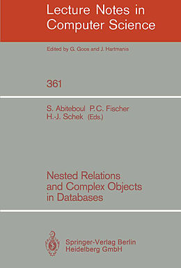 Kartonierter Einband Nested Relations and Complex Objects in Databases von 