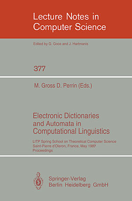 Kartonierter Einband Electronic Dictionaries and Automata in Computational Linguistics von 