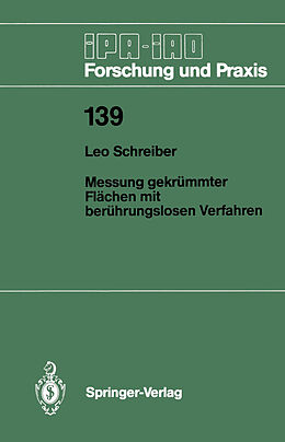 Kartonierter Einband Messung gekrümmter Flächen mit berührungslosen Verfahren von Leo Schreiber