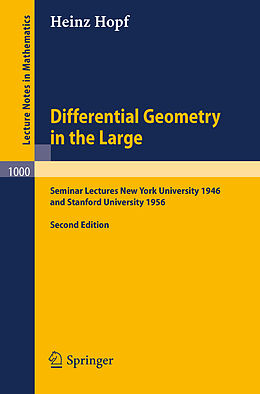 Kartonierter Einband Differential Geometry in the Large von Heinz Hopf
