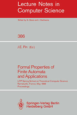 Kartonierter Einband Formal Properties of Finite Automata and Applications von 