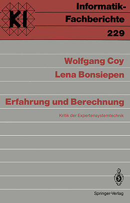 Kartonierter Einband Erfahrung und Berechnung von Wolfgang Coy, Lena Bonsiepen