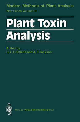 Livre Relié Plant Toxin Analysis de 