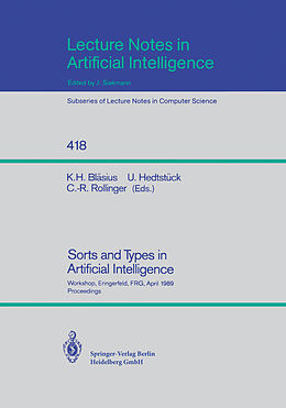 Kartonierter Einband Sorts and Types in Artificial Intelligence von 