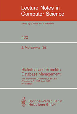 Kartonierter Einband Statistical and Scientific Database Management von 