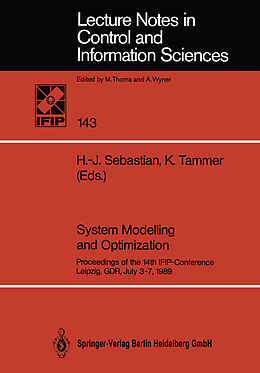 Couverture cartonnée System Modelling and Optimization de 