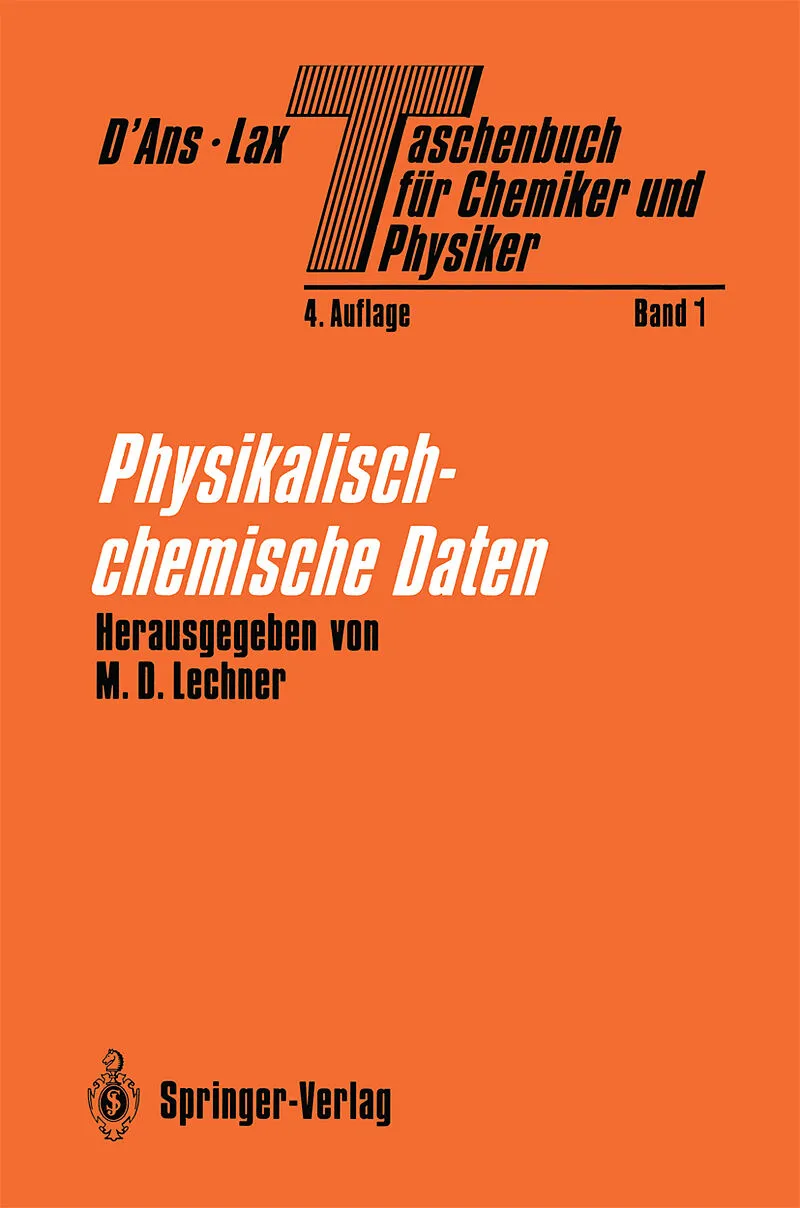 Taschenbuch für Chemiker und Physiker
