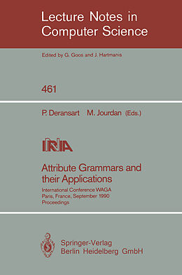 Kartonierter Einband Attribute Grammars and their Applications von 