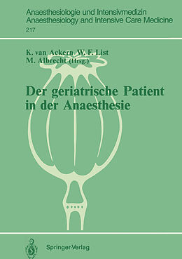 Kartonierter Einband Der geriatrische Patient in der Anaesthesie von 