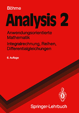 Kartonierter Einband Analysis 2 von Gert Böhme