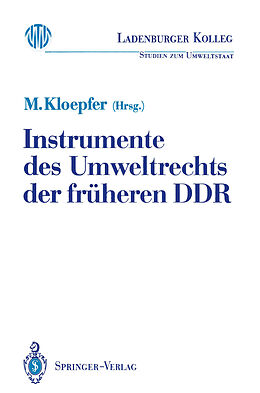 Kartonierter Einband Instrumente des Umweltrechts der früheren DDR von 