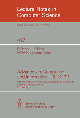 Kartonierter Einband Advances in Computing and Information - ICCI '91 von 
