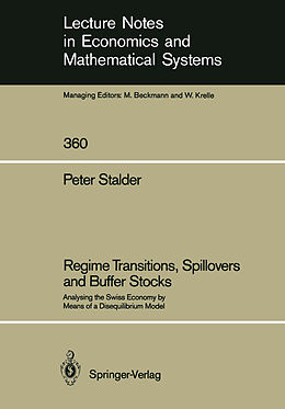 Couverture cartonnée Regime Transitions, Spillovers and Buffer Stocks de Peter Stalder