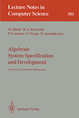 Kartonierter Einband Algebraic System Specification and Development von 