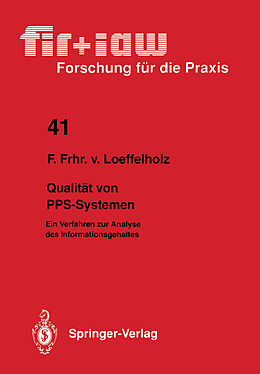 Kartonierter Einband Qualität von PPS-Systemen von Friedrich v. Loeffelholz