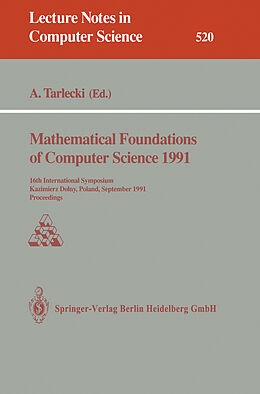 Kartonierter Einband Mathematical Foundations of Computer Science 1991 von Andrzej Tarlecki
