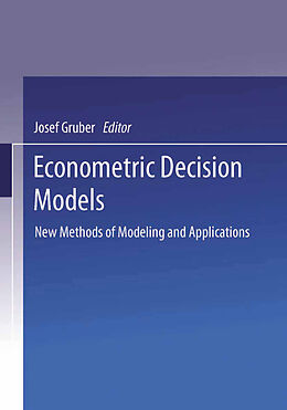Couverture cartonnée Econometric Decision Models de 