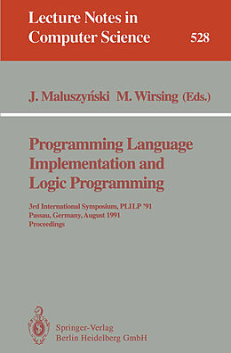 Kartonierter Einband Programming Language Implementation and Logic Programming von 