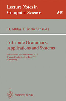 Kartonierter Einband Attribute Grammars, Applications and Systems von 