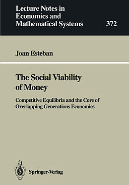 Couverture cartonnée The Social Viability of Money de Joan Esteban