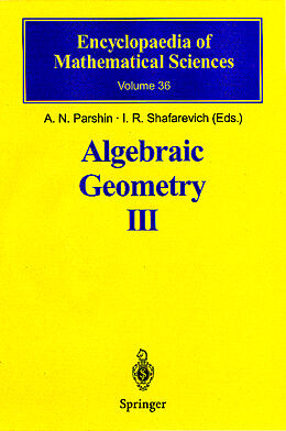 Fester Einband Algebraic Geometry III von 