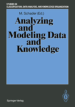 Couverture cartonnée Analyzing and Modeling Data and Knowledge de 