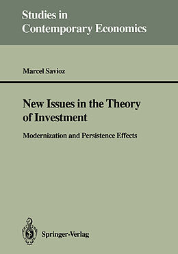 Couverture cartonnée New Issues in the Theory of Investment de Marcel Savioz