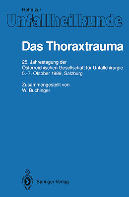Kartonierter Einband Das Thoraxtrauma von W. Buchinger