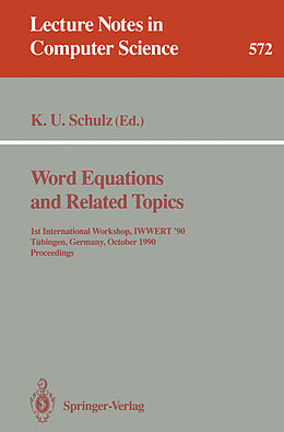 Kartonierter Einband Word Equations and Related Topics von 
