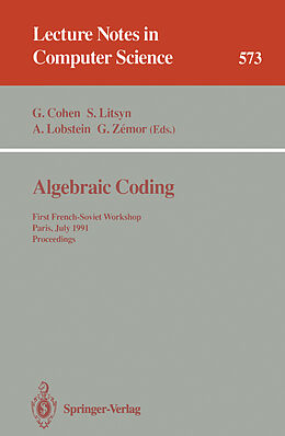 Kartonierter Einband Algebraic Coding von 