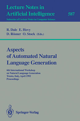 Kartonierter Einband Aspects of Automated Natural Language Generation von 
