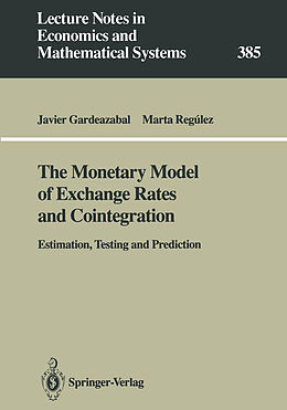 Couverture cartonnée The Monetary Model of Exchange Rates and Cointegration de Marta Regulez, Javier Gardeazabal